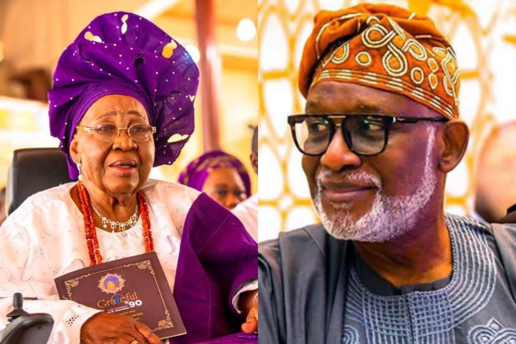 Akeredolu and mum